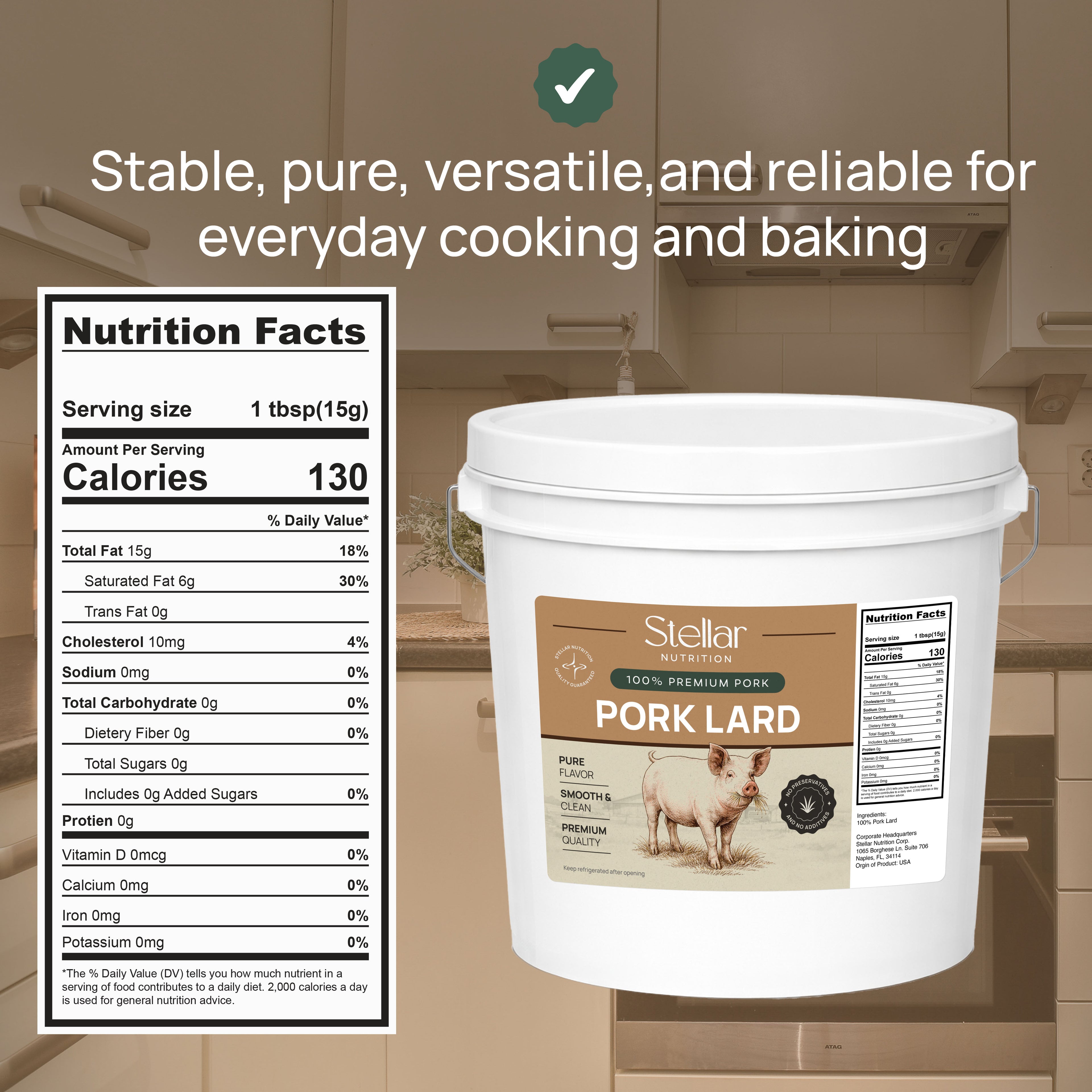 Pork Lard | Premium Quality | Pure Pork Fat for Cooking & Baking