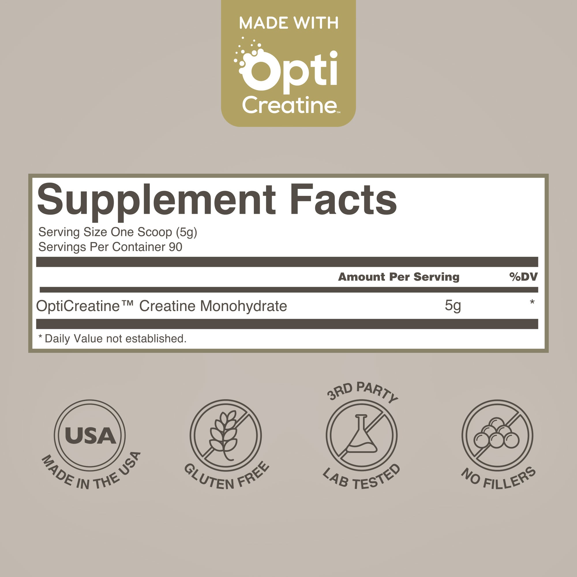Creatine | Monohydrate Powder | Made with OptiCreatine™