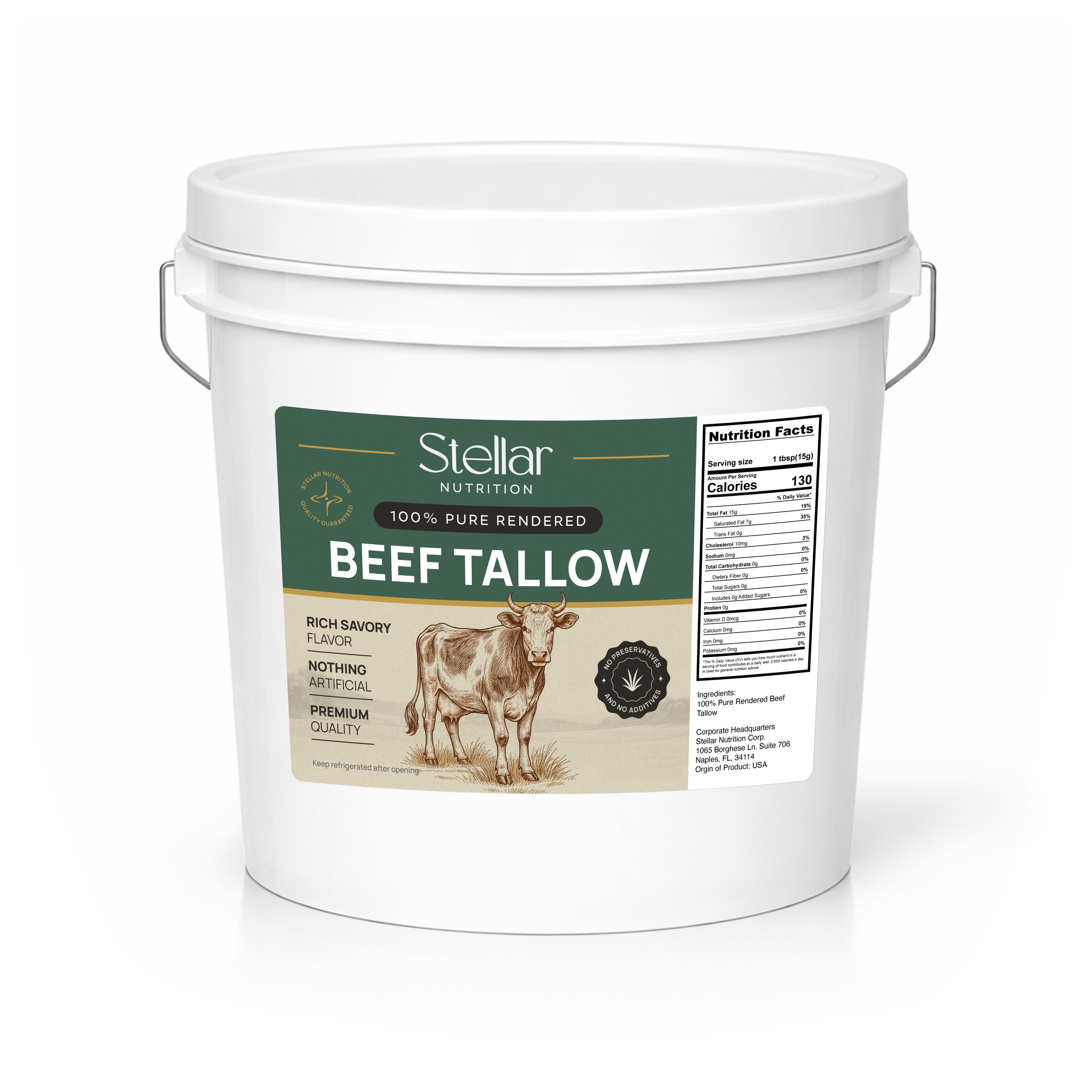 Beef Tallow | Premium Quality | 100% Pure Beef Tallow for Cooking
