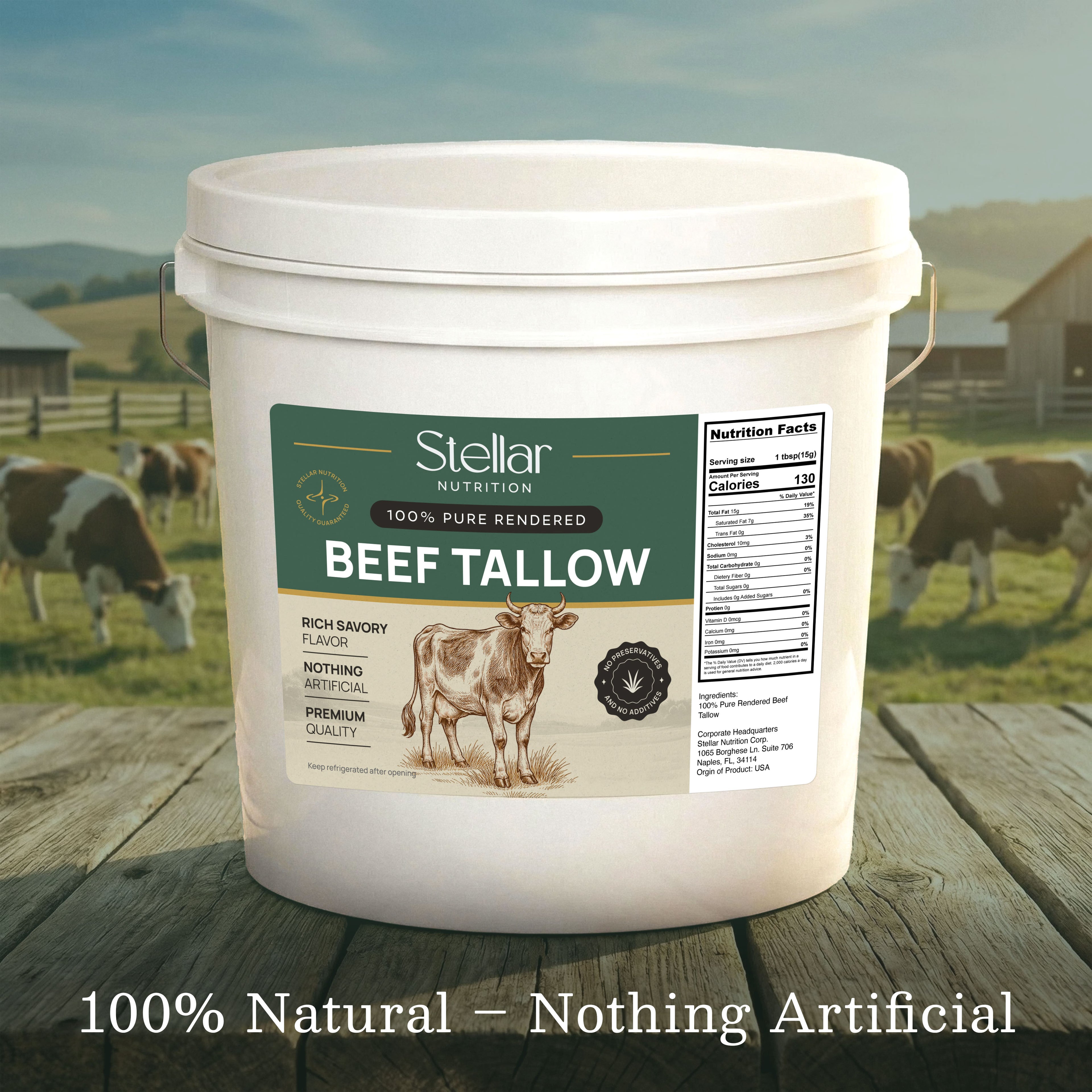 Beef Tallow | Premium Quality | 100% Pure Beef Tallow for Cooking