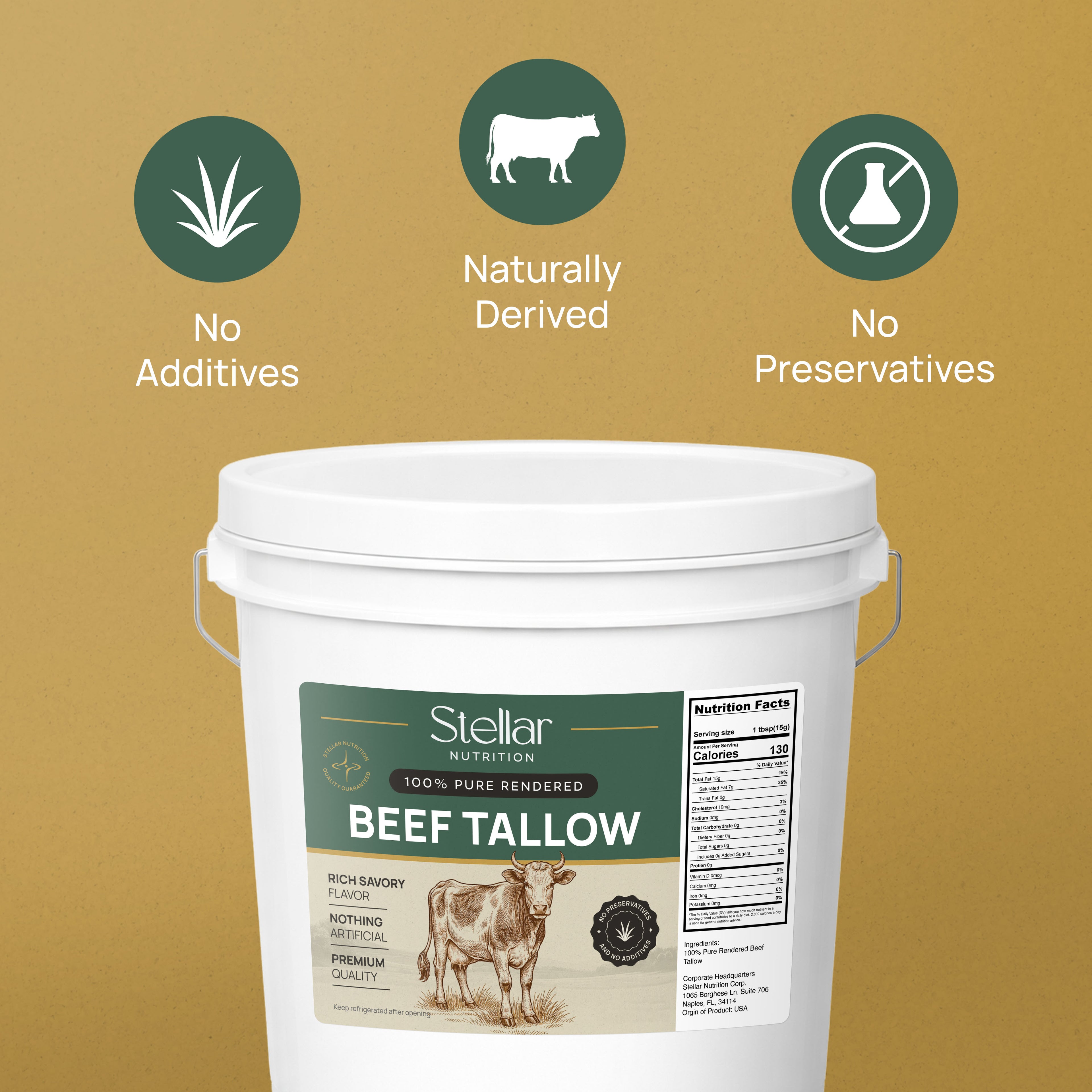 Beef Tallow | Premium Quality | 100% Pure Beef Tallow for Cooking